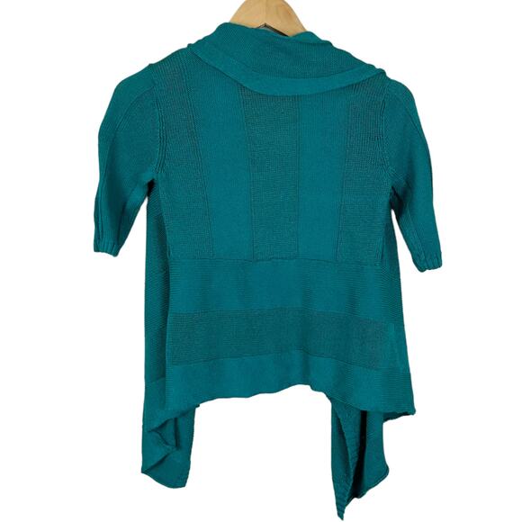 Eileen Fisher Womens Blue Linen Silk Cardigan Size Small Petite Striped Simple - Picture 2 of 13